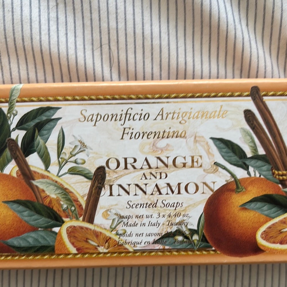 Orange and Cinnamon Hand Soap Bars Set of 3